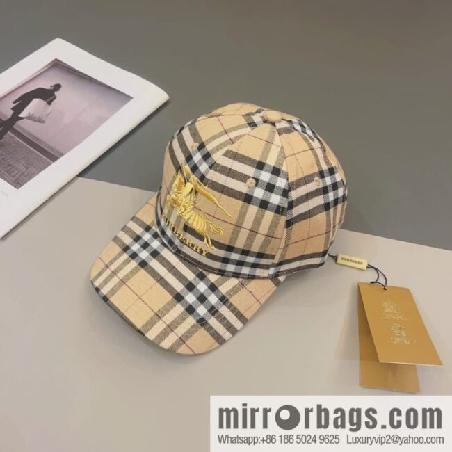 Burberry unisex checked baseball cap