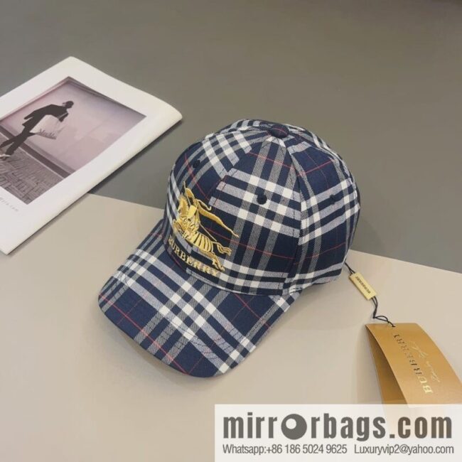 Burberry unisex checked baseball cap