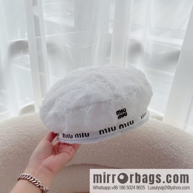 Miumiu autumn mesh fabric beret