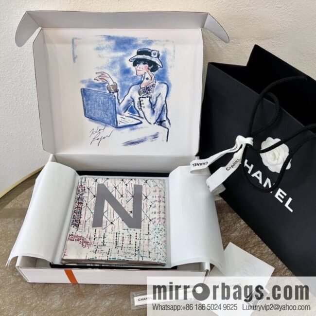 Chanel \"Xiaoxiang Collection\" 100% silk scarf