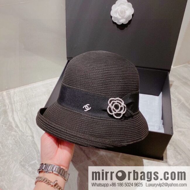 Chanel celebrity bow straw hat