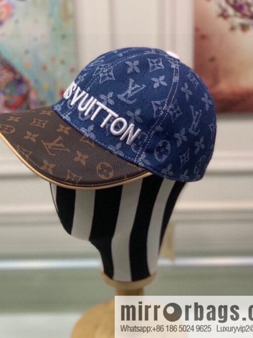 i1675776209_7070_0-800x800bpfgd43hc2g36120_20250626041410.jpg LV Louis Vuitton original denim fabric old flower splicing baseball cap
