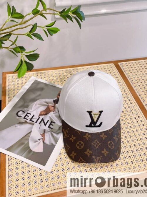 LV Louis Vuitton printed satin fabric new original baseball cap