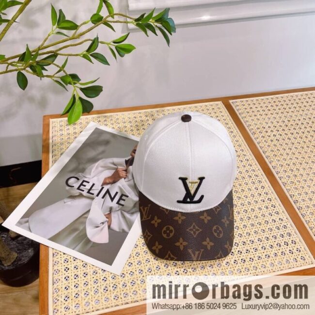 LV Louis Vuitton printed satin fabric new original baseball cap