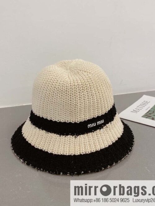 Miumiu Miu Miu spring and autumn 23-year-old knitted top hat