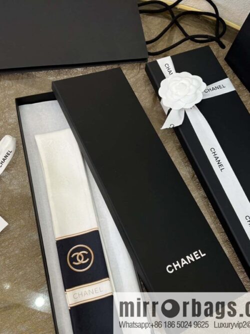 CHANEL CHANEL Double C Logo 100% silk headband