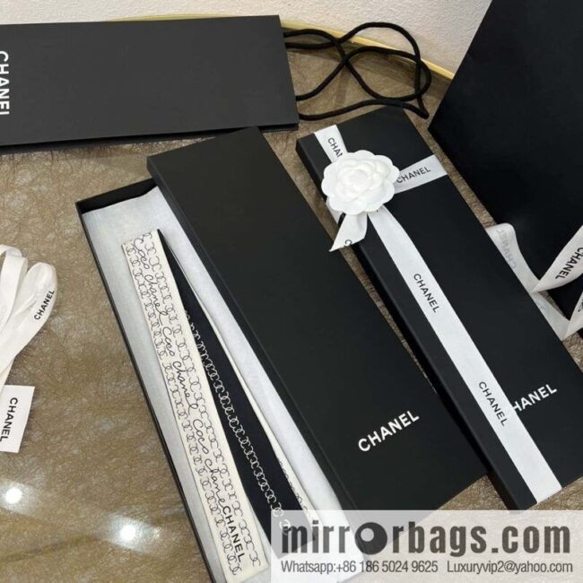 Chanel camellia jacquard fabric 100% silk headband