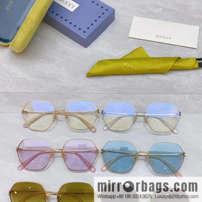 GUCCI Gucci\'s new retro gold silk simple sunglasses sunglasses