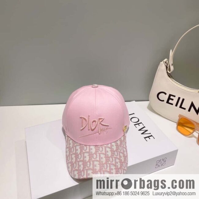 Dior\'s new embroidered alphabet canvas baseball cap