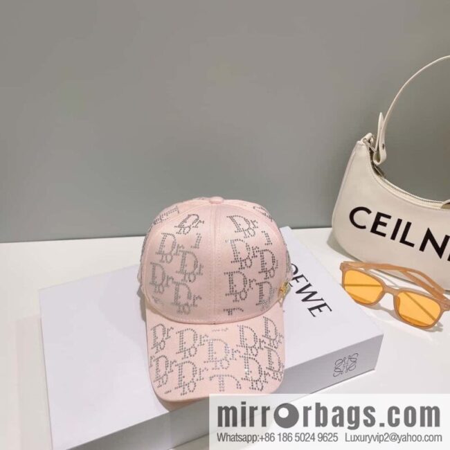 Dior full diamond logo unisex baseball cap