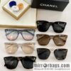 Chanel temple logo letter women\'s sunglasses