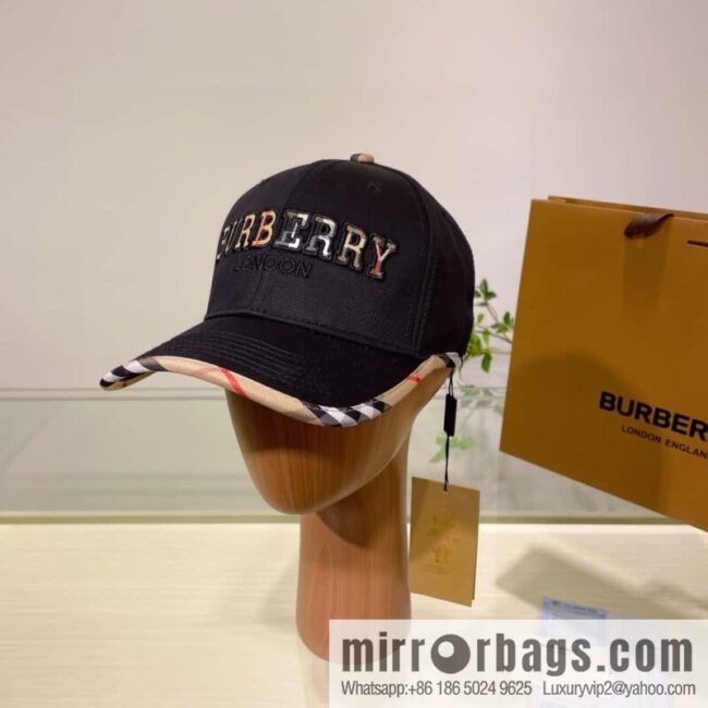Burberry Burberry three-dimensional embroidery original baseball cap