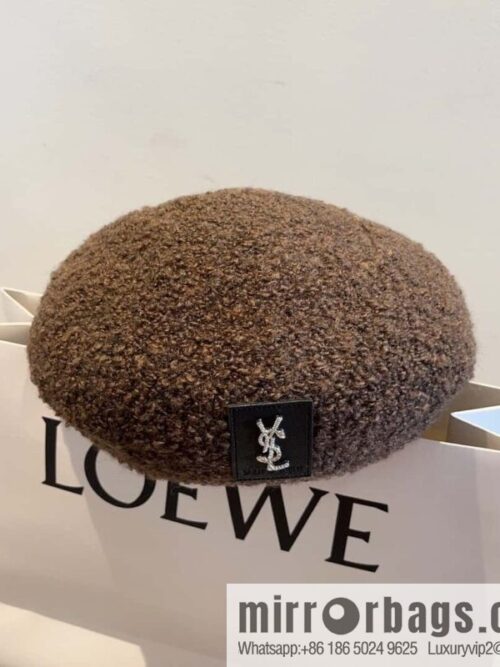 YSL Saint Laurent Corduroy Beret