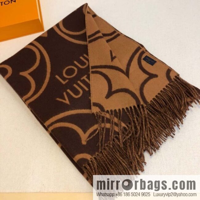 LV Louis Vuitton Jacquard Monogram Floral Scarf