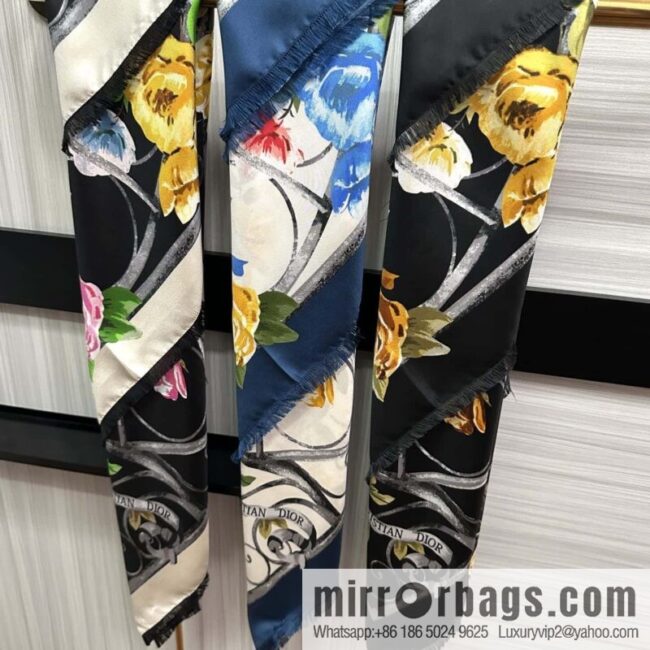 Dior City Garden 100% Top Twill Silk Square Towel