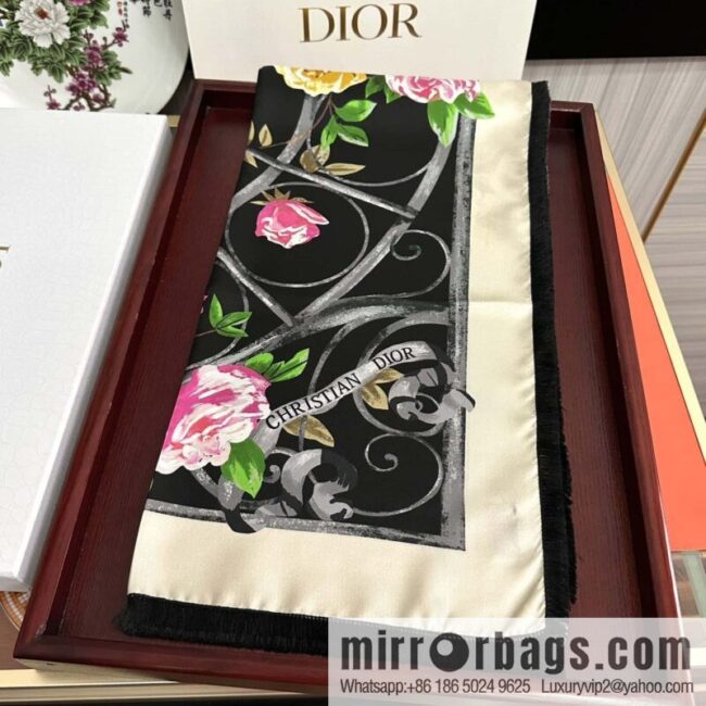 Dior City Garden 100% Top Twill Silk Square Towel