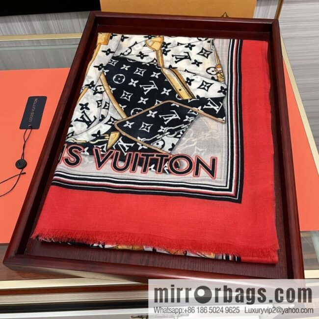 LV Louis Vuitton Double Sided 300 Ring Fleece Long Towel