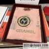 Chanel double c-sided ring velvet long towel