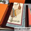 Hermes carriage design silk scarf