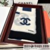 Chanel perfume bottle cashmere scarf