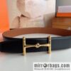 Hermes Hermes, the latest bottom leather at the counter, men\'s double-sided leather belt 38mm