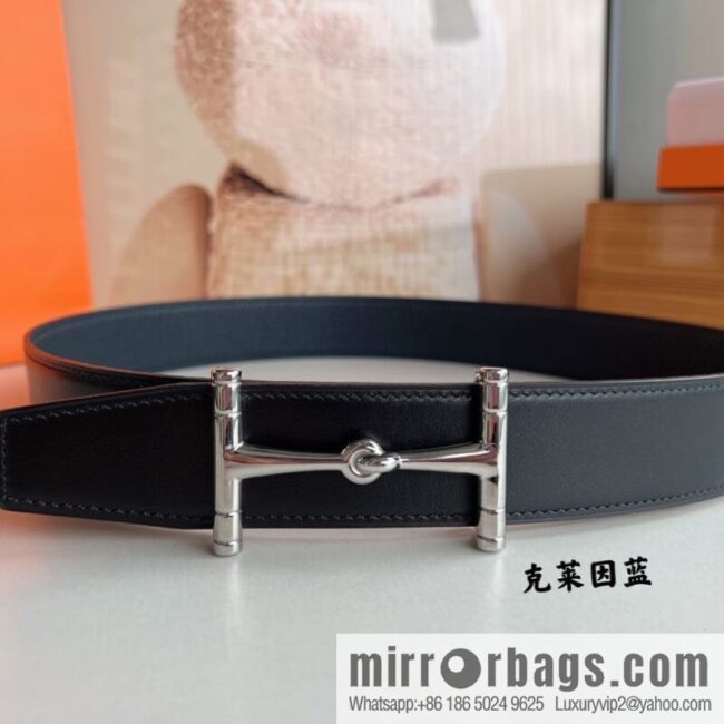 Hermes Hermes, the latest bottom leather at the counter, men\'s double-sided leather belt 38mm