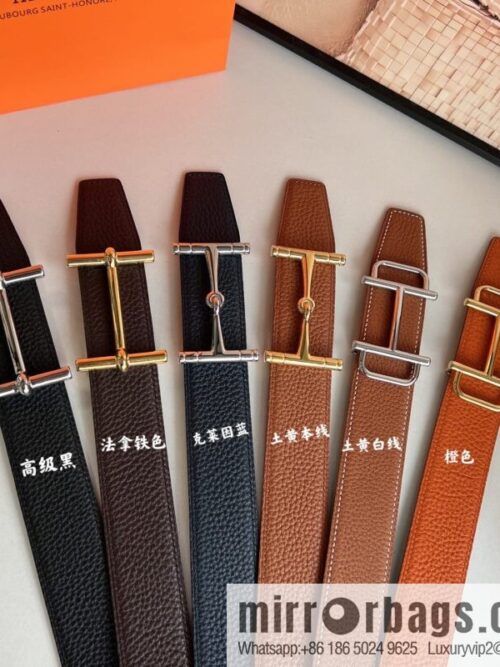 Hermes Hermes, the latest bottom leather at the counter, men\'s double-sided leather belt 38mm