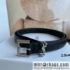 Saint Laurent Saint Laurent, Vintage Seiko Carved Metal Buckle 2.0cm Women\'s Belt