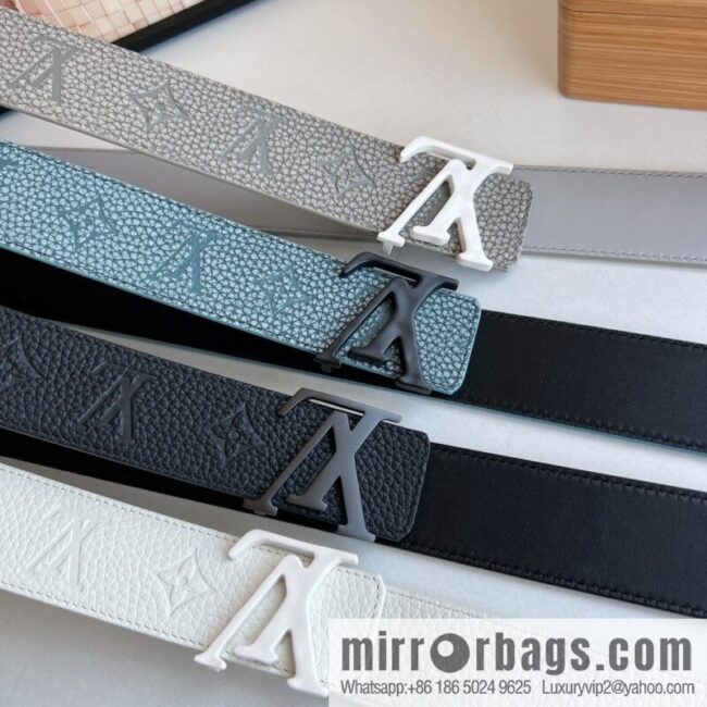 LV/Louis Vuitton Shape MNG Climbing Double Sided Belt 40mm
