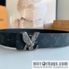 LV/Louis Vuitton, Classic Monogram Dove Double Sided Belt