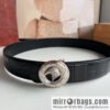 Stefano Ricci Stephen Nidge Shop 3.8cm Men\'s Eagle 🦅 with Cowhide Crocodile Textured Belt