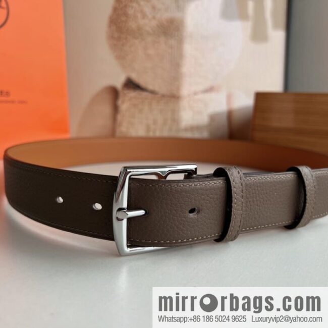 HERMES/Hermès, stylish and comfortable pin buckle cowhide belt 35mm