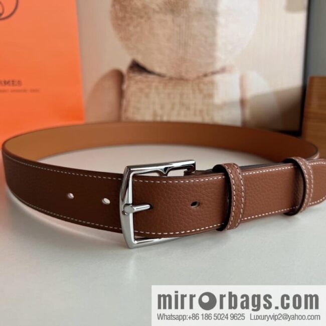 HERMES/Hermès, stylish and comfortable pin buckle cowhide belt 35mm
