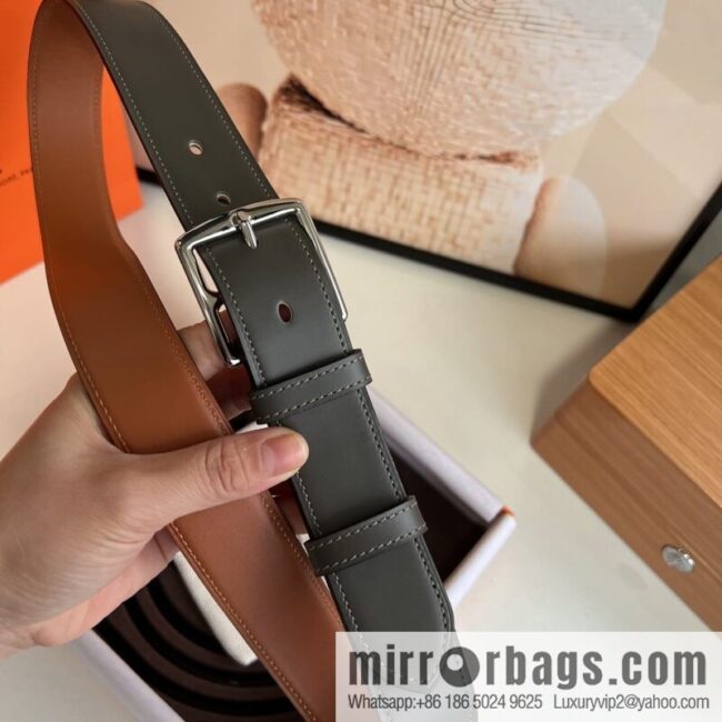 HERMES/Hermès, stylish and comfortable pin buckle cowhide belt 35mm