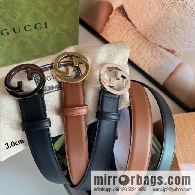 Gucci Gucci Blondie series narrow version 3.0cm women\'s belt