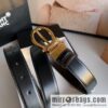 Montblanc, Men\'s Classic 3.0cm Rotatable Oval Double Sided Belt