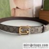 Gucci Gucci, square interlocking double G-buckle men\'s 3.0cm belt