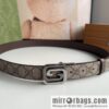 Gucci Gucci, square interlocking double G-buckle men\'s 3.0cm belt