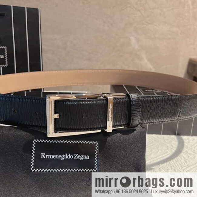 Ermengildo. Zein Italian Zegna Men\'s First Cowhide Belt 3.5cm