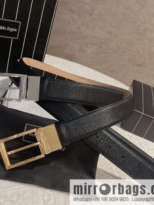 Ermengildo. Zein Italian Zegna Men\'s First Cowhide Belt 3.5cm
