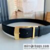 Zegna, black imported cowhide material belt 3.5cm