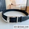 Zegna, black imported cowhide material belt 3.5cm