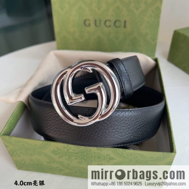 Gucci Gucci, Original Lychee Texture 4.0cm Belt