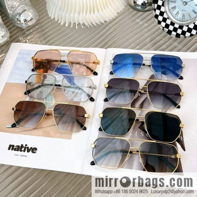 LV Louis Vuitton Metal Box Unisex Sunglasses