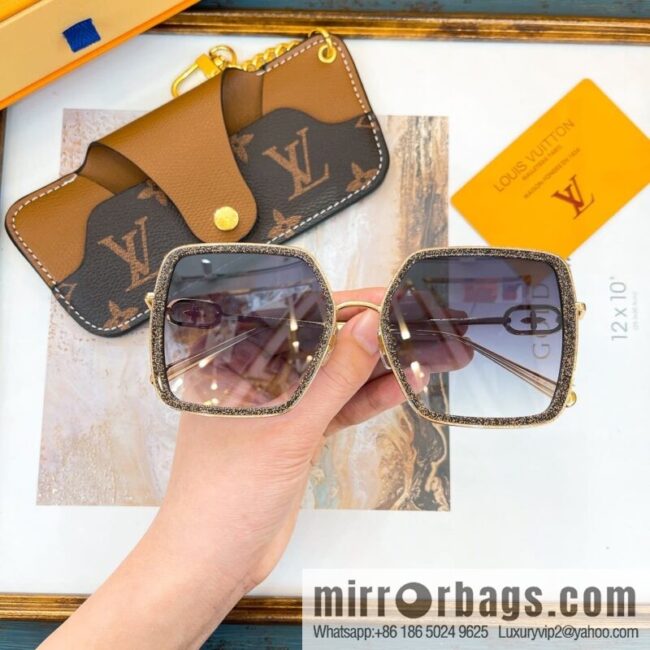 LV Louis Vuitton Square Unisex Sunglasses