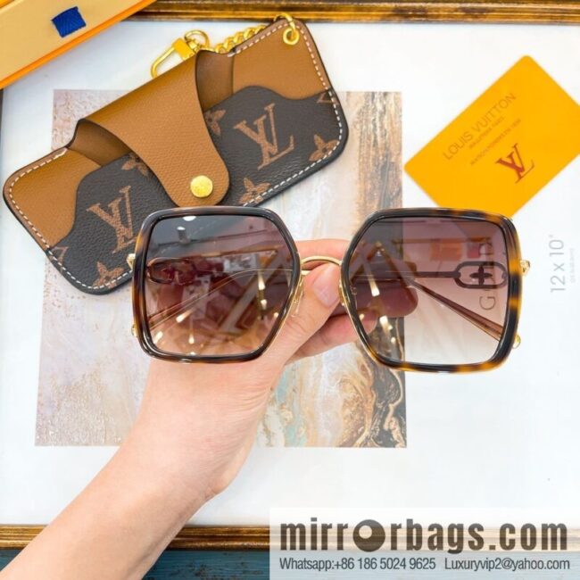 LV Louis Vuitton Square Unisex Sunglasses