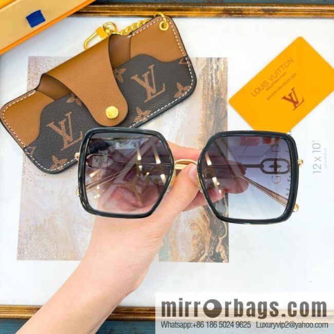 LV Louis Vuitton Square Unisex Sunglasses