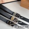 Zegna, double-sided first-layer cowhide sheepskin texture belt men 3.5cm