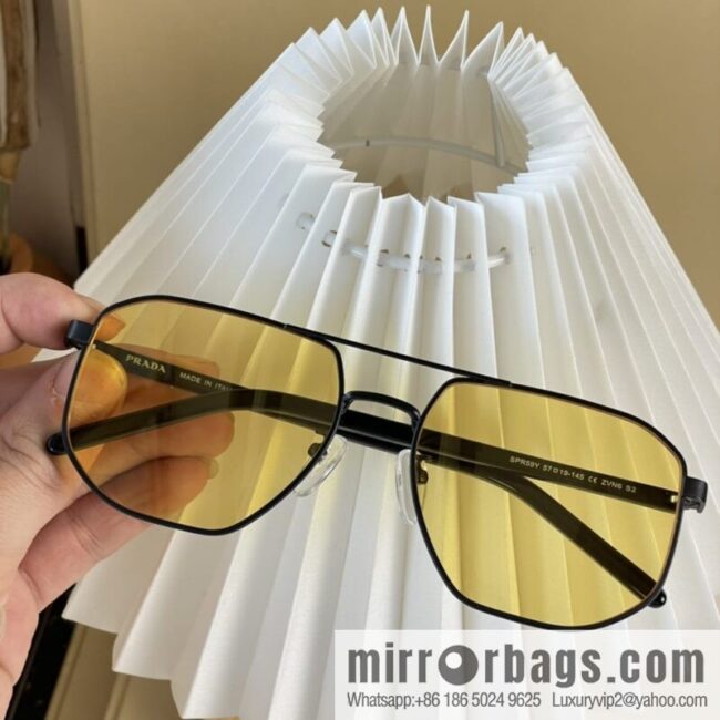 Prada Metal Frame Unisex Sunglasses