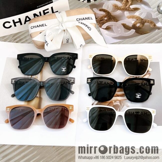 Chanel square versatile double c embellished women\'s sunglasses